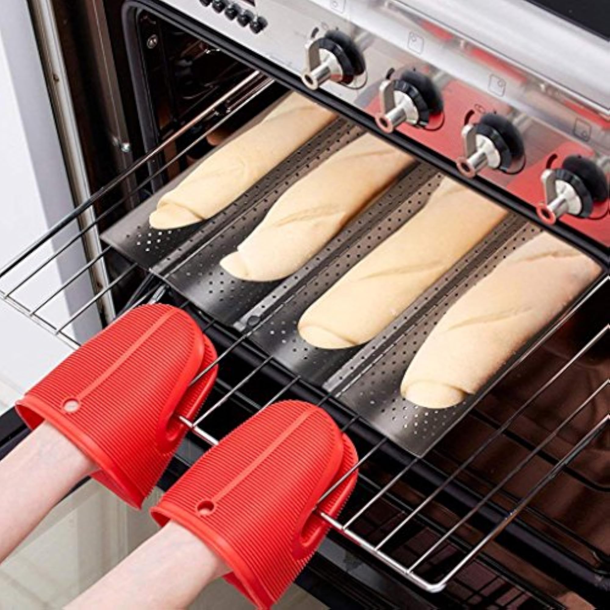 Perforated Baguette Pan for French Bread Baking