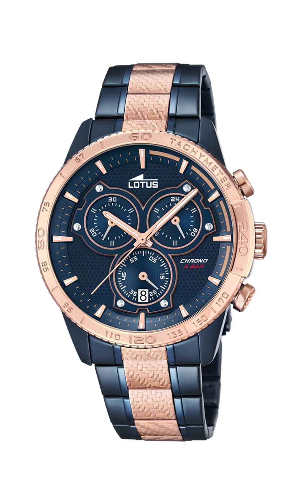 LOTUS Reloj Hombre Analógico de Acero Inoxidable 316l Azul
