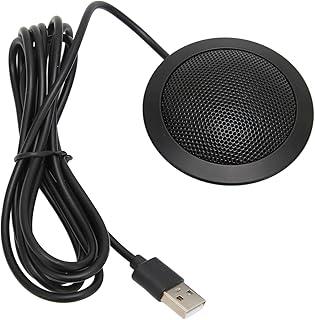 CCYLEZ USB Speakerphone, Omnidirectional Pickup Conference Speaker with Nonslip Base, Noise Reduction, Plug and Play, Conference Microphone for Online Meeting/Class