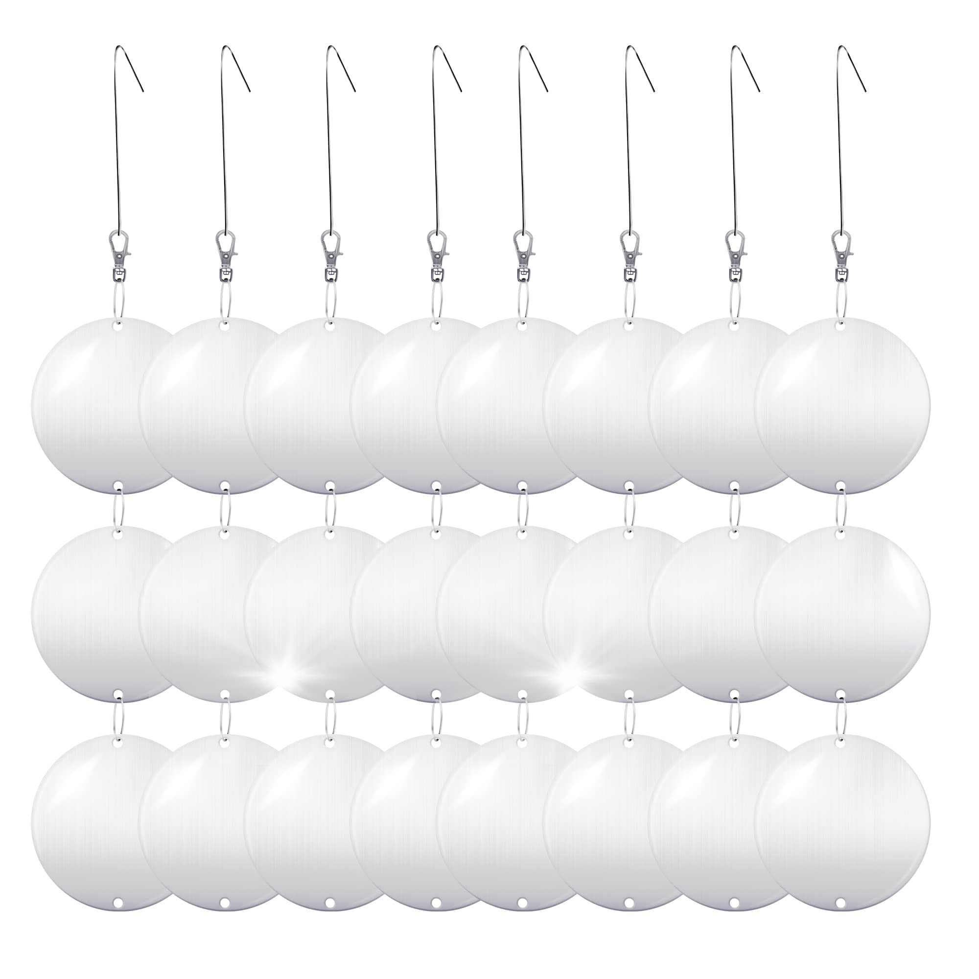 NALACAL 8PCS Reflective Bird Repellent Scare Discs, Large Bird Deterrent Control Device Bird Repellent Woodpecker Repellent with Large Reflective Discs for Deterring Small Bird, Crows and Woodpeckers