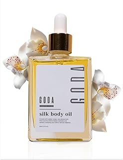 GODA Silk Body Oil Women - Firming Anti Aging Moisturizing Formula, Crepey Skin Hydrating After Shower, Scented Organic Blend Premium Skincare