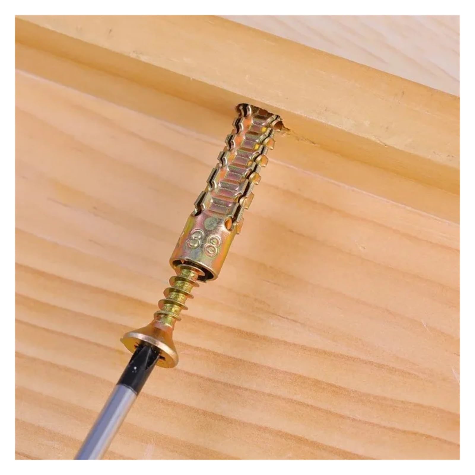 Ancla de pared acero con Kit tornillos, tubo expansión Metal, tornillo autorroscante, tapón perforación, sujetadores hormigón, anclaje perno(Style-B,20PCS)