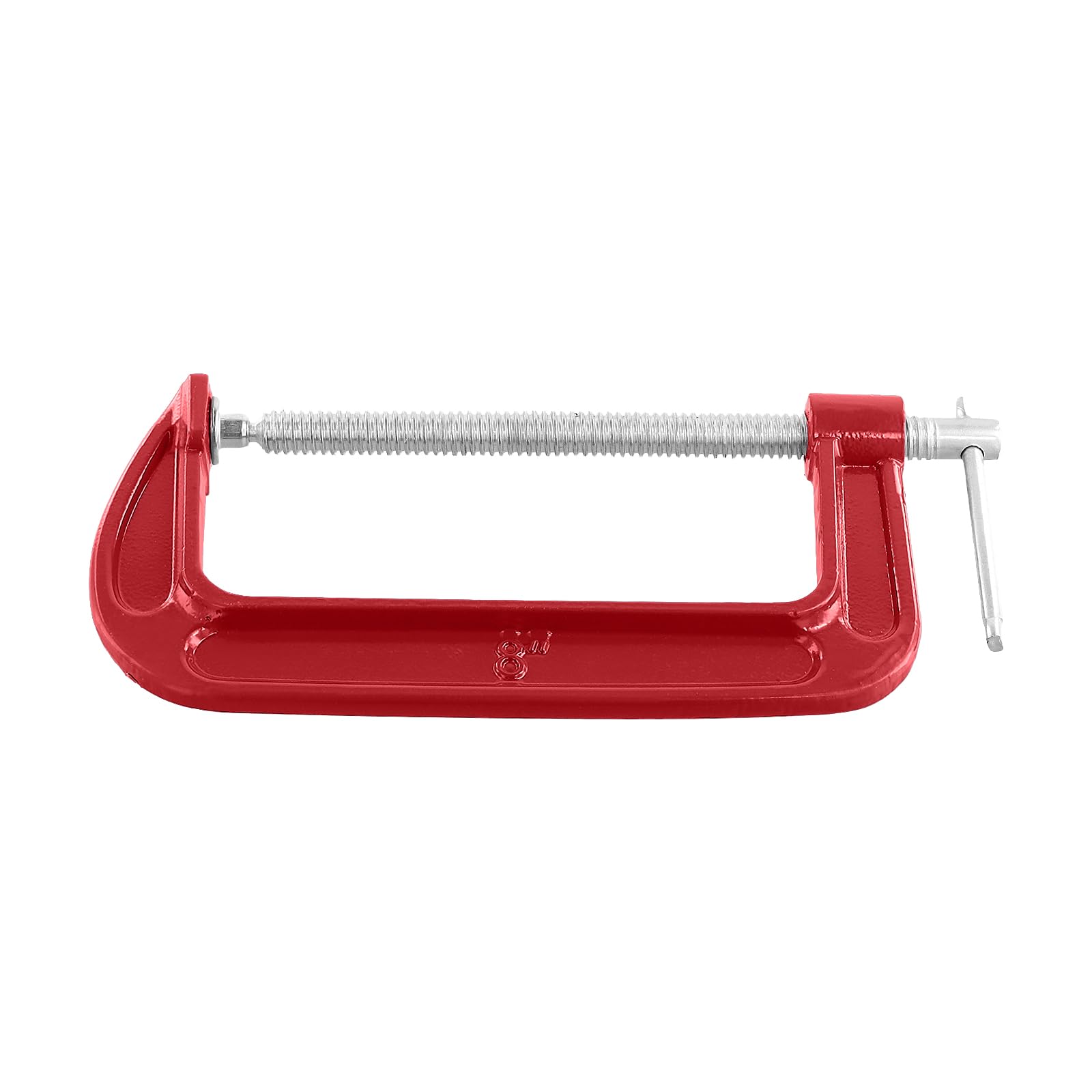 4 abrazaderas C rojas de 8 pulgadas, abrazadera G de hierro maleable, abrazaderas G pequeñas con mango en T deslizante para carpintería y construcción de soldadura