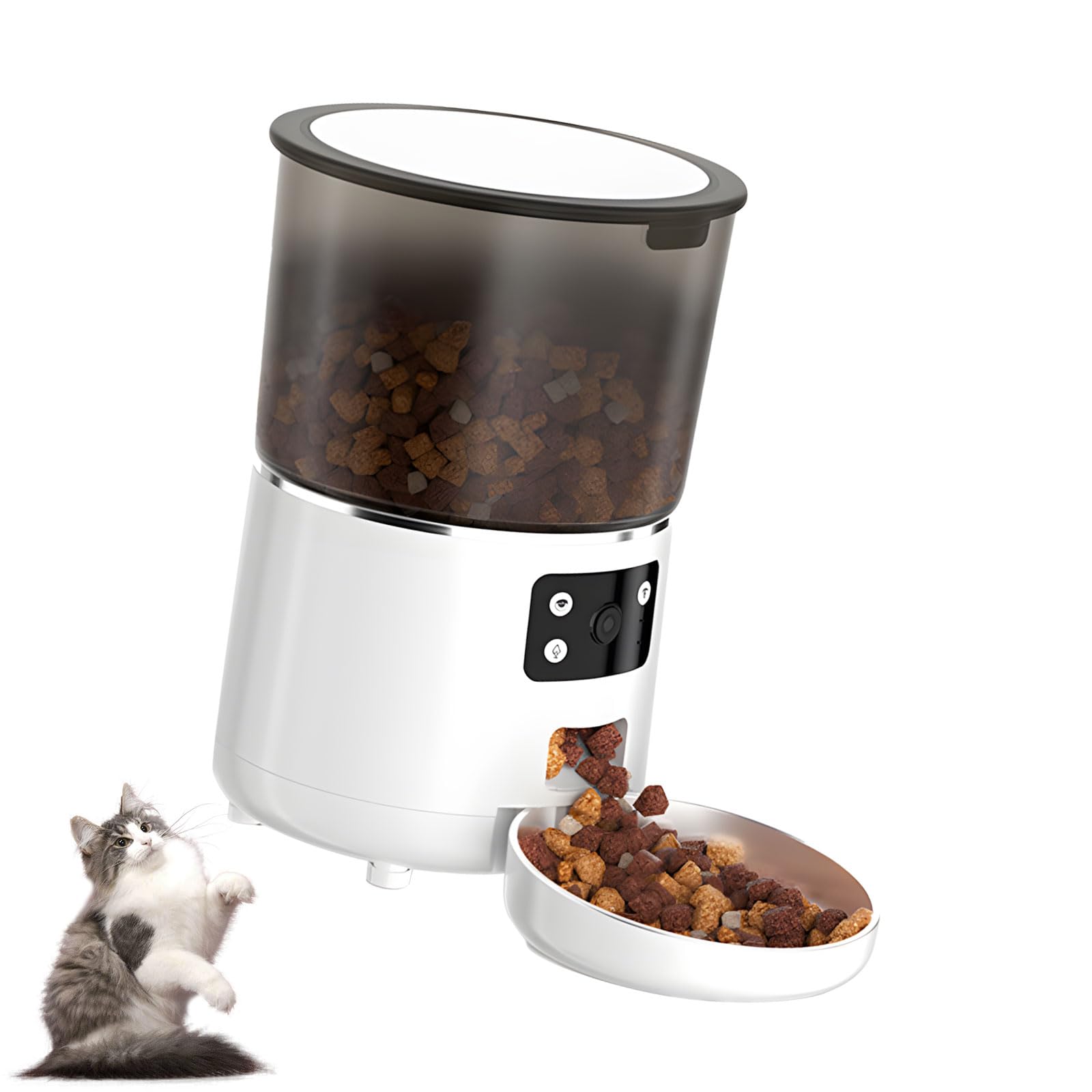 Distributeur automatique de nourriture animaux domestiques 4L intelligent avec application Wi-Fi