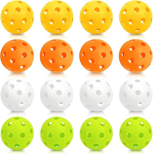 Miniatura 43 de Paquete de 16 pelotas de béisbol de plástico, bolas huecas para práctica de bateo ligera, pelotas de entrenamiento para interiores y exteriores Azul