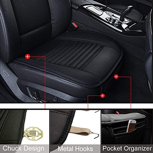 Big Ant 2 Pack Car Interior Seat Cover Cushion Pad Mat For Auto Supplies Office Chair With Breathable Pu Leather (Black) #TOP3