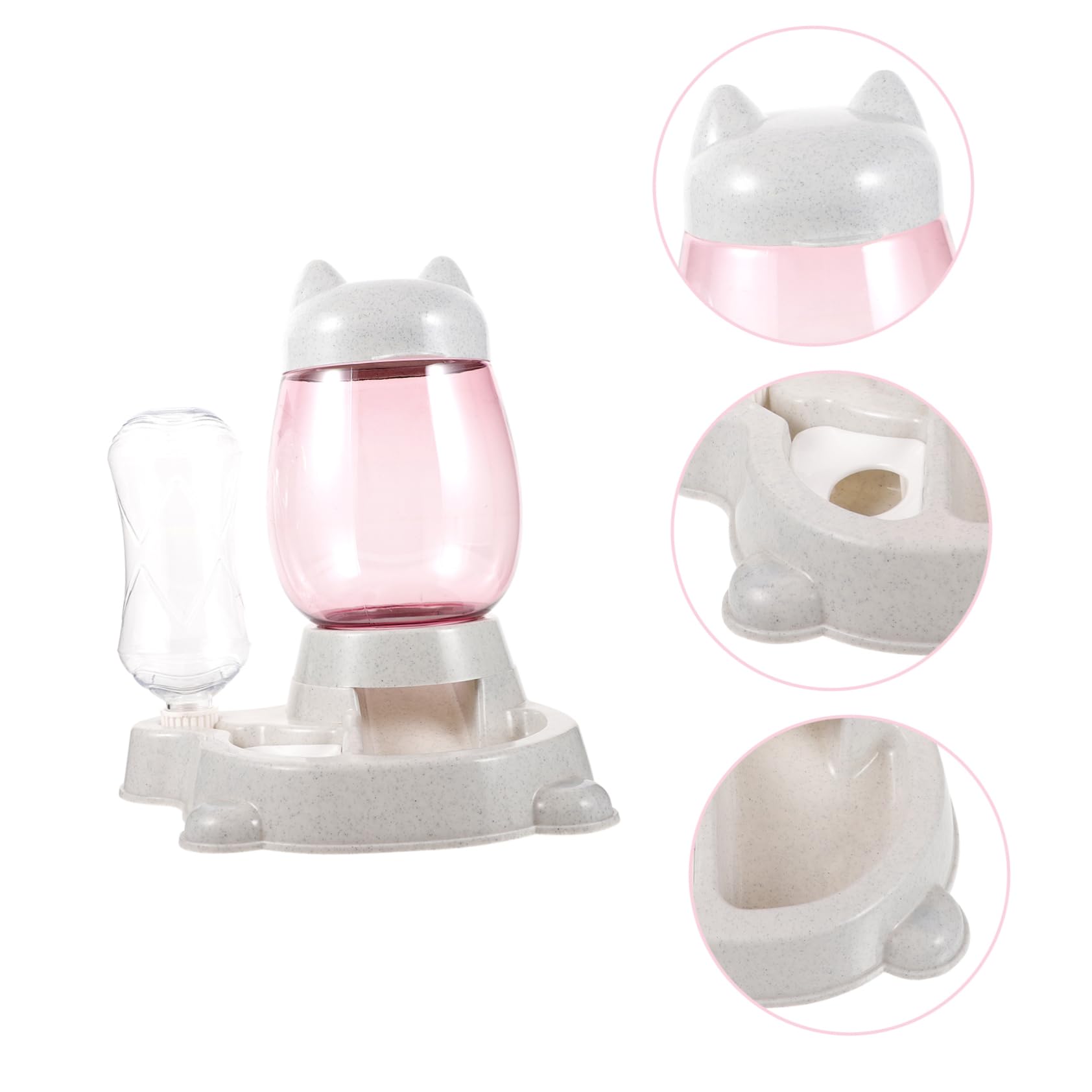 Dispenser Automatico per Alimenti per Animali, Tipo a Secchio | Pp Leggero, Uso Semplice, per Gatto e Pet, Soluzione Indoor Ciotola Integrata