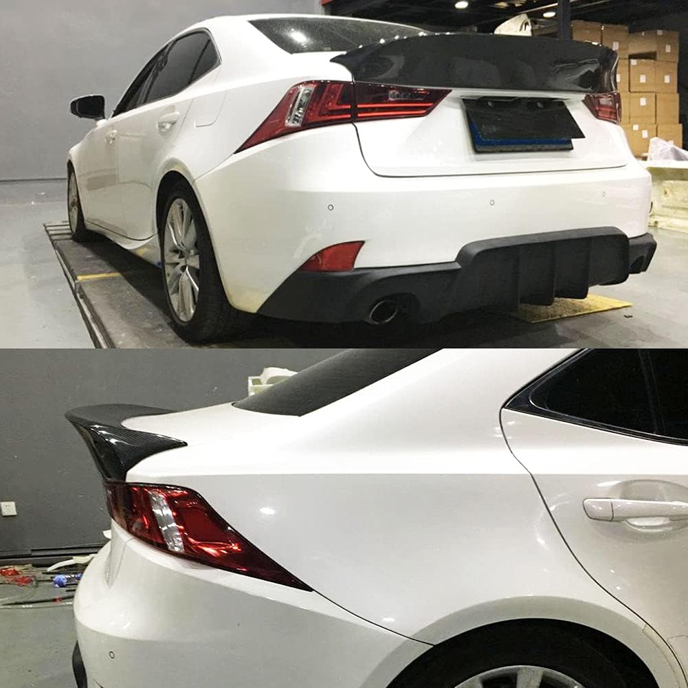 MCARCAR KIT Carbon Fiber Trunk Spoiler for Lexus 2014-2020 IS200t IS250 IS300 IS350 is F 2013-2014 Sedan Rear Boot Lid Duckbill Highkick Wing Lip Factory Outlet (Carbon Fiber)