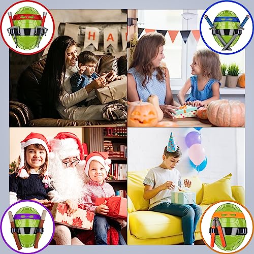 Watstend Superhero Cosplay Costume For Kids Turtle Shell Blindfold Mask Halloween Stage Cosplay Anime Role Playing（Raphael） #TOP5