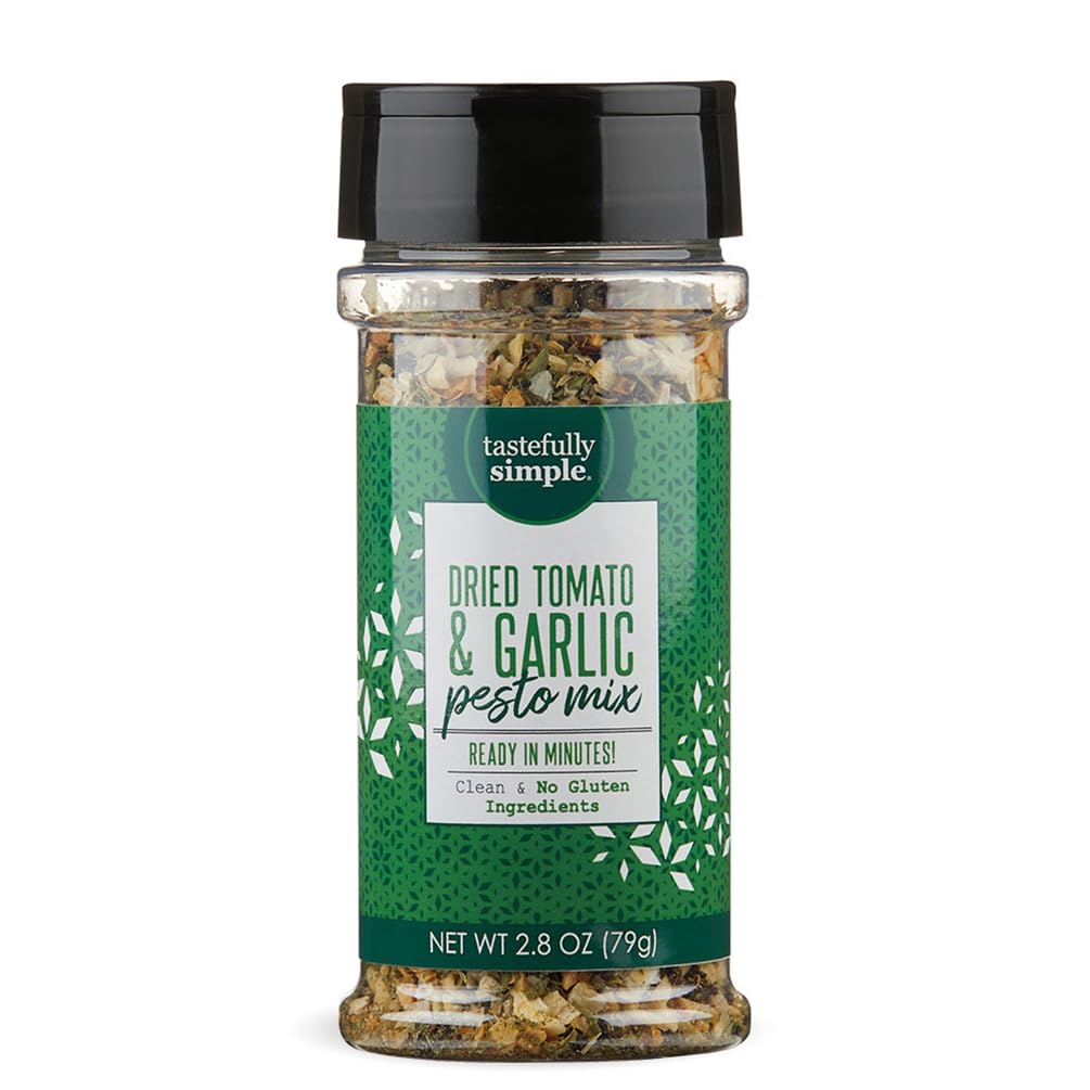 Tastefully Simple Dried Tomato and Garlic Pesto Mix, 2.8 Ounce