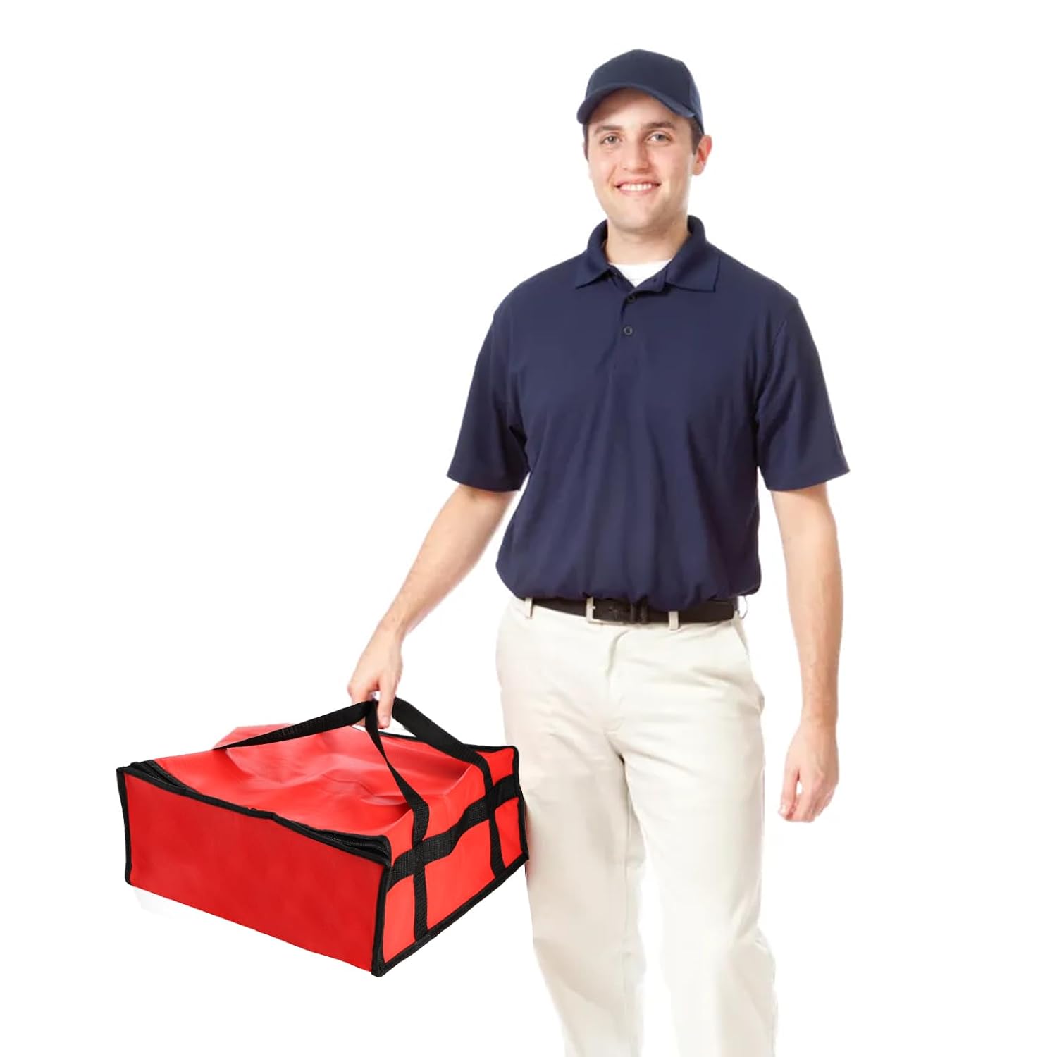 ZEAYEA 3 Pack Pizza Bags for Delivery, 20" x 20" x 6" Insulated Food Delivery Bag for Carry Hot or Cold, Reusable Grocery Shipping Bags, Insulated Pizza Warmer Bag for Food Transport, Catering