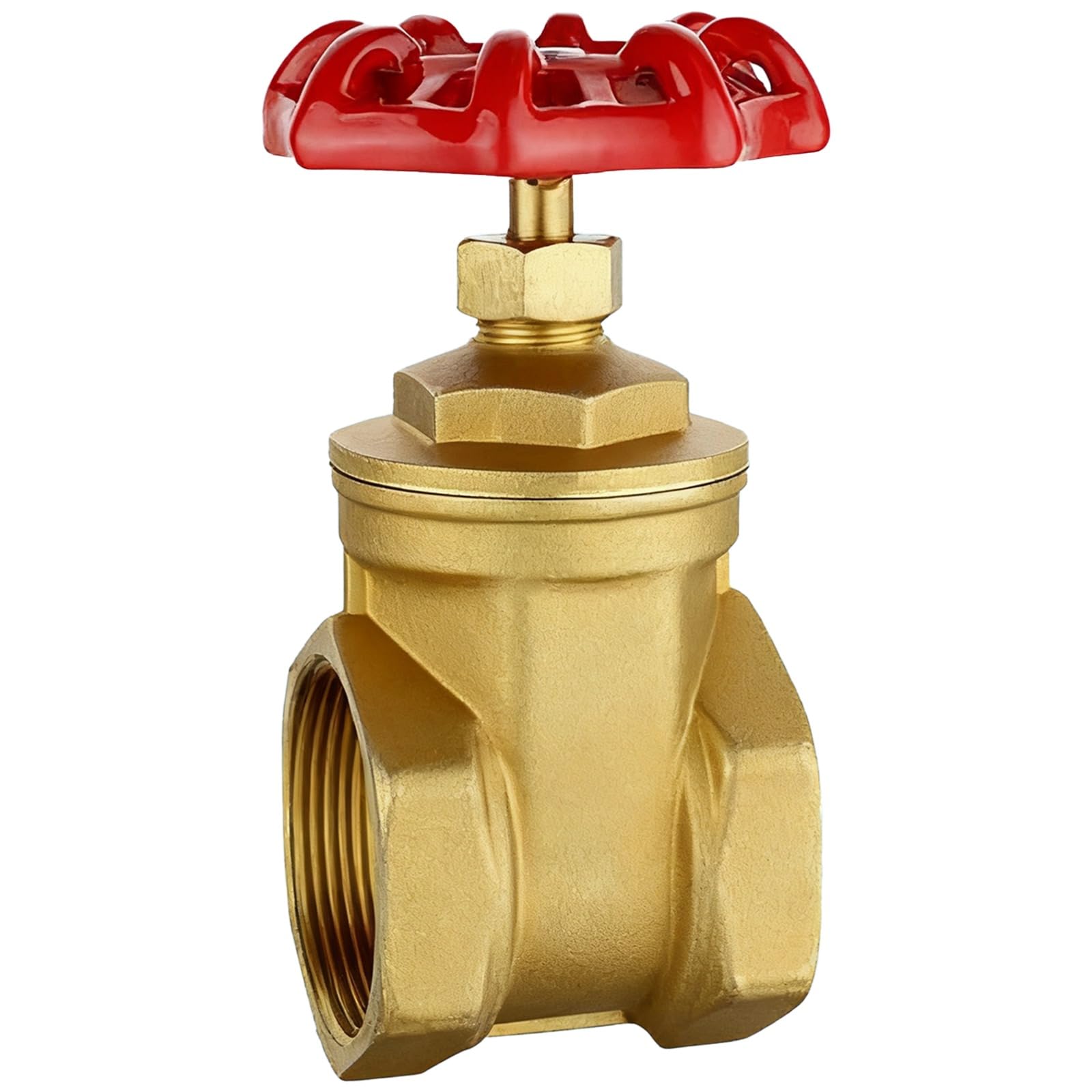 Portail en laiton robuste contre la corrosion, raccord FxF NPT et volant rouge