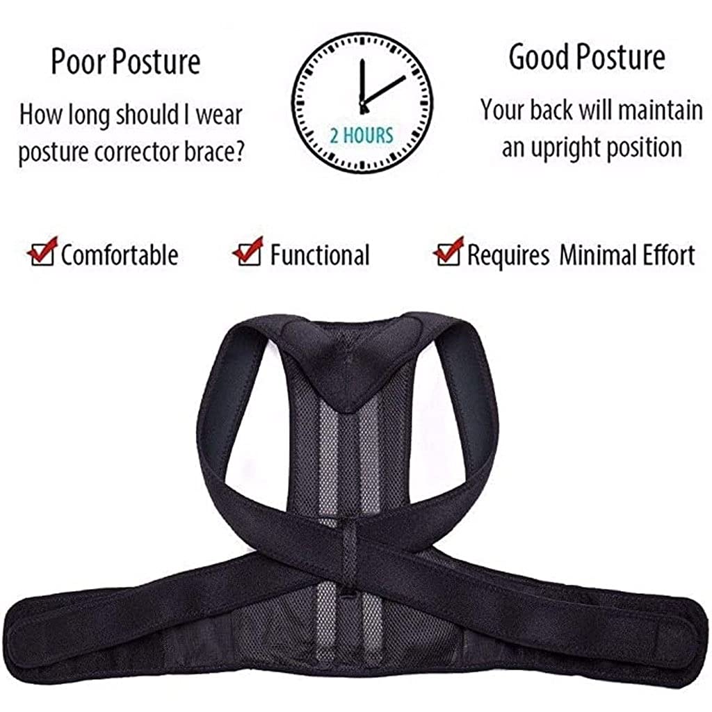 Corrector de Postura para Hombres y Mujeres， Faja de descompresión para la Espalda， Soporte para la clavícula， enderezador de Espalda Ajustable Que Alivia el，
