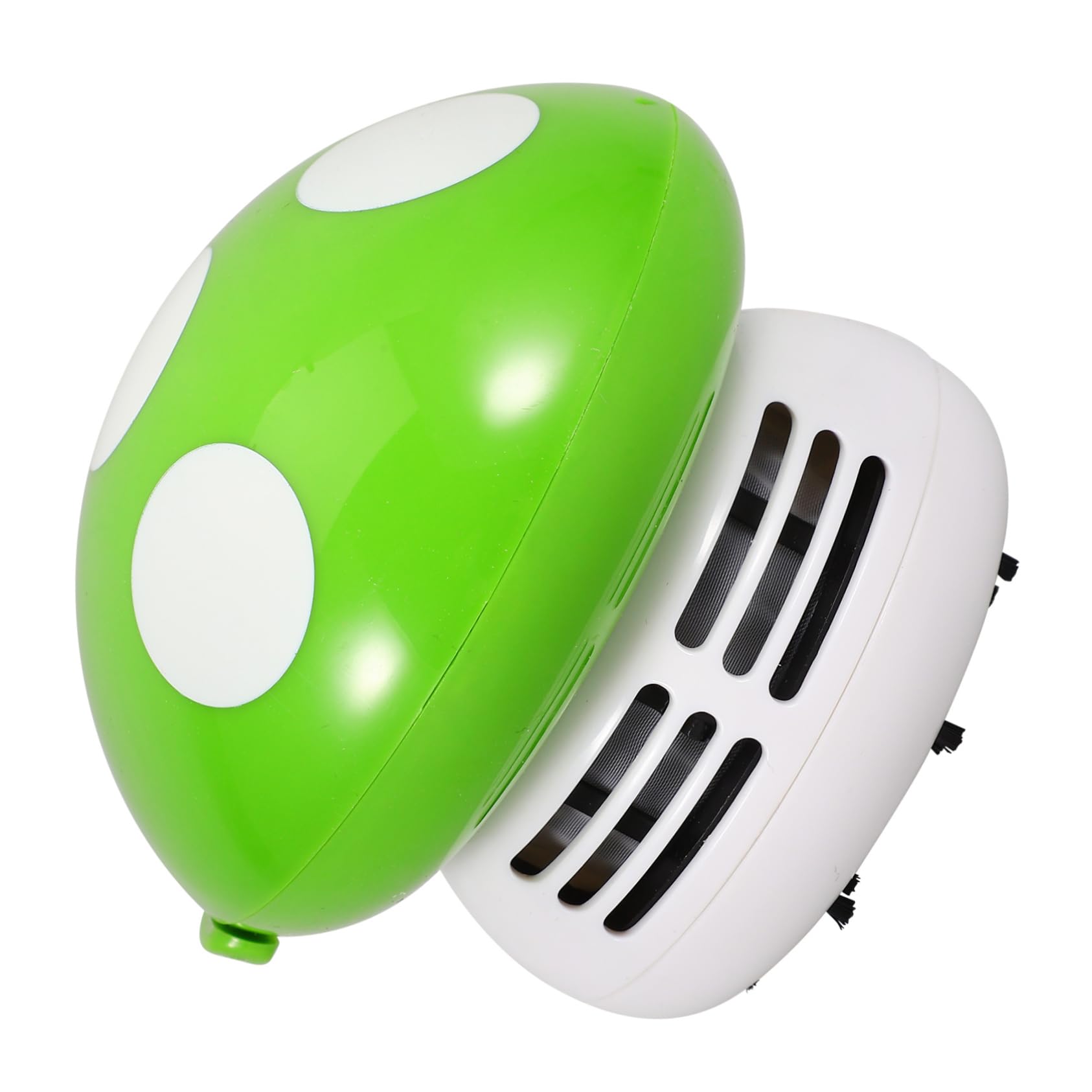 Cabilock Mini Mushroom Desktop Vacuum Cleaner Portable Green Desk Dust Cleaner for Quick Cleanup of Crumbs Lint and Ashes Battery Operated Cute Mini Desk Tool for Home and Office