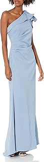 Women's One Shoulder Crepe Gown - Buy now