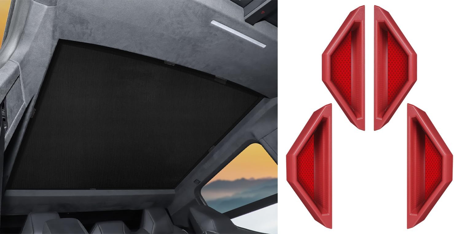 Roof Sunshade with Door Handles for Tesla Cybertruck Accessories