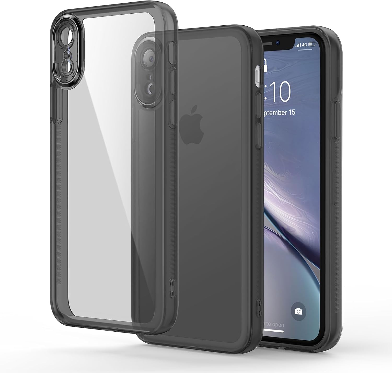 Honeyview Colored Clear Case for iPhone XR with Matte Border, Non-Yellowing, Shockproof, Clear Back,… Honeyview Colored Clear Case for iPhone XR with Matte Border, Non-Yellowing, Shockproof, Clear Back,…