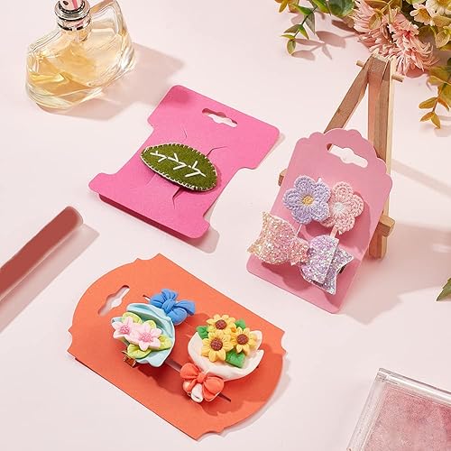 Miniatura 6 de BENECREAT Plantillas de corte de tarjeta de lazo de 3 estilos, tarjetas de clip para el cabello, plantillas de acero al carbono para álbumes de