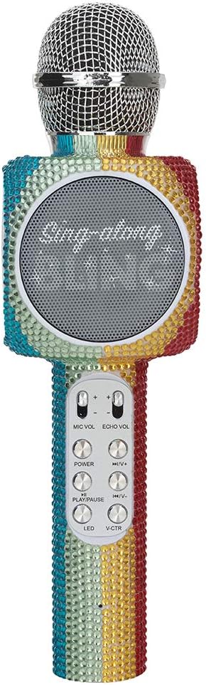 Sing-Along Bling Bluetooth Karaoke Microphone and Bluetooth Stereo Speaker All-in-One (Rainbow Bling) - Image 4