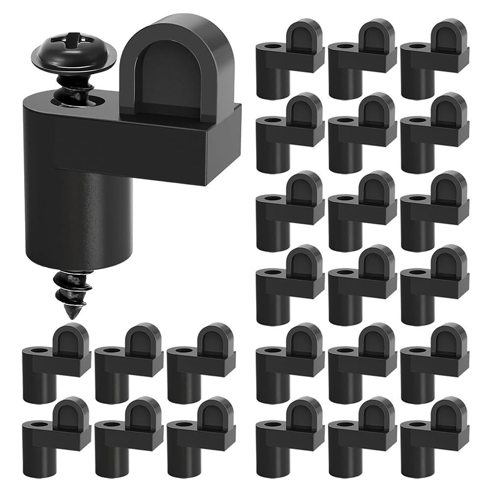 Littimoon 3/8 in Nylon Window Screen Clip with Screws Offset Window Clips for Fastens Winter Window Screens