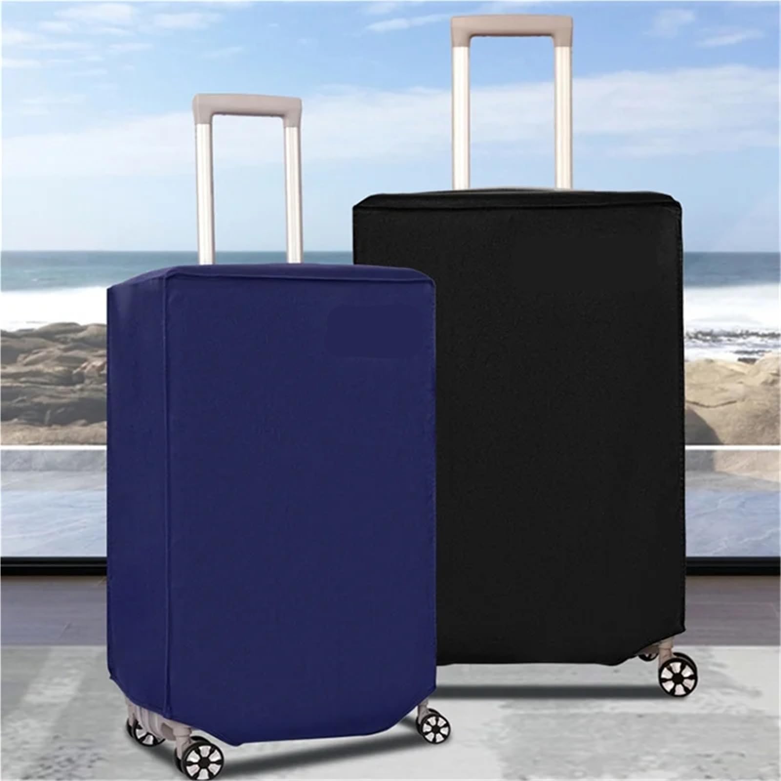 2 pz 20/26/24/28/30 pollici Non tessuto Copertura Dei Bagagli Antipolvere Trolley Valigia Resistente All'usura Rotolamento anti-graffio Della per Esterno(Blue,30 inch)