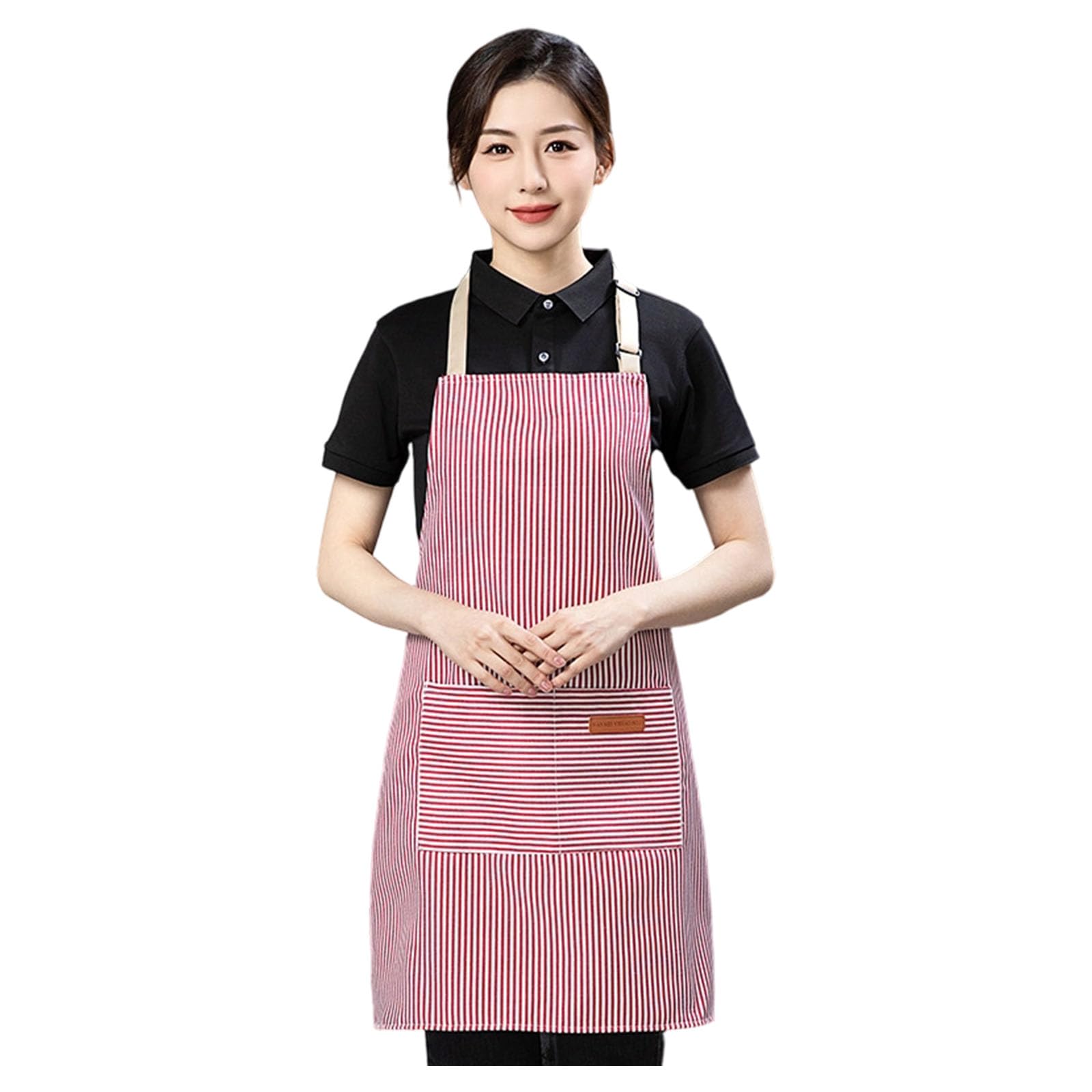 Tsophreniq Striped Polycotton Apron Breathable Adjustable Kitchen for Cooking Baking and Household Cleaning Tasks Breathable Kitchen for Cooking