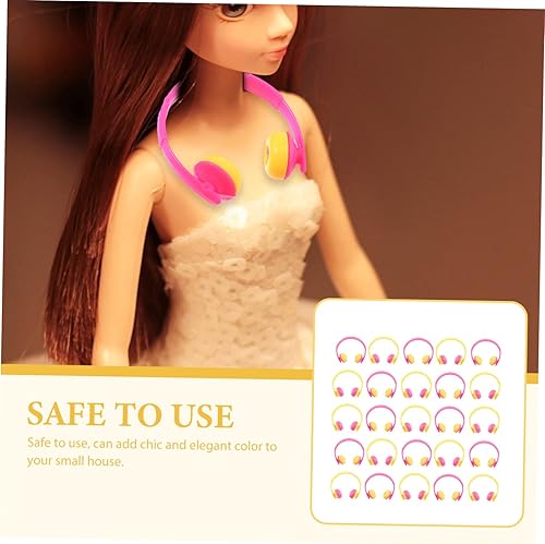 Miniatura 4 de Yardwe 25 piezas de auriculares mini auricular modelo miniture decoración artículos para el hogar decoración del hogar Mini adorno de casa modelo de