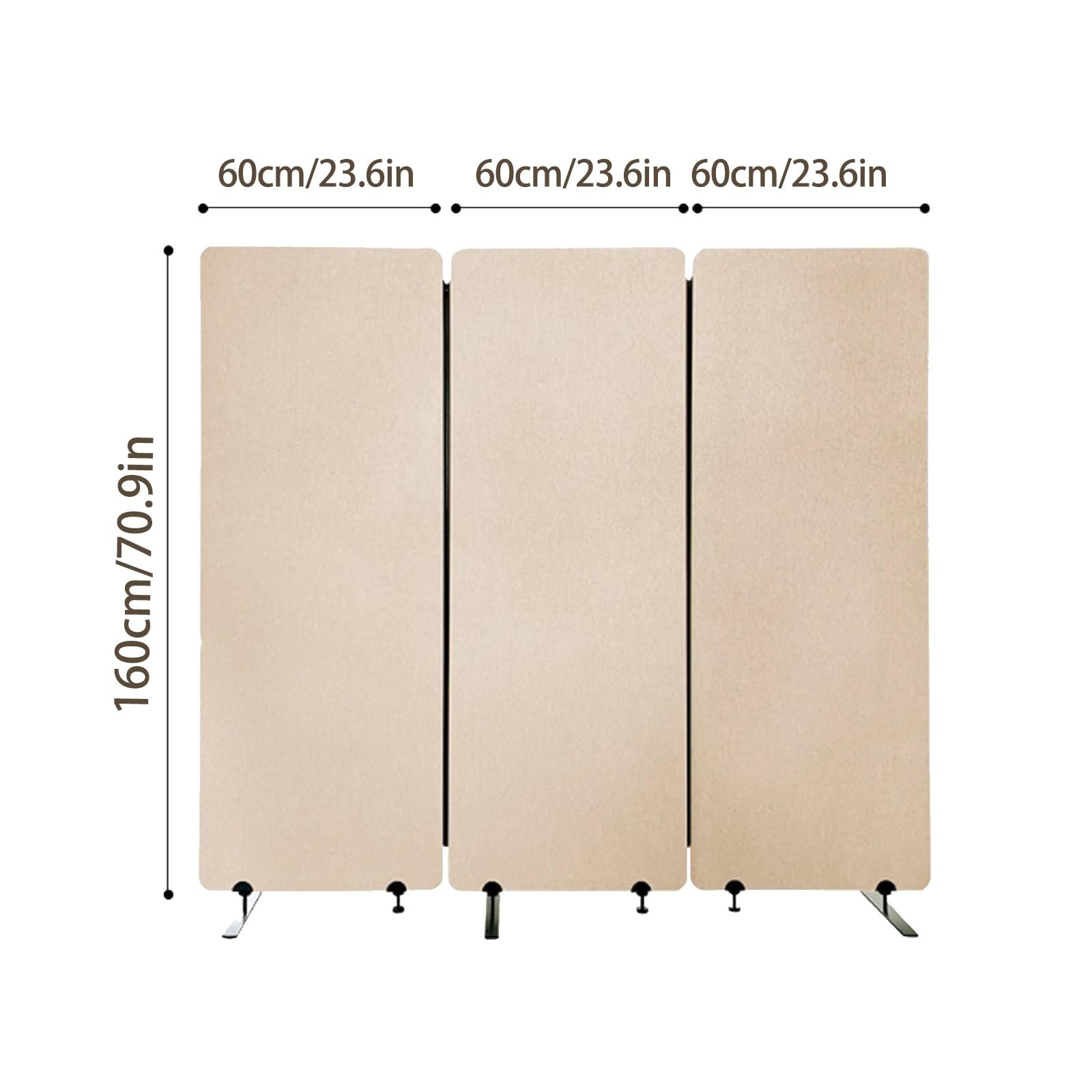 Pannello acustico pieghevole, in tessuto minimalista, insonorizzante, per ufficio, casa, bar, sala espositiva, design portatile (B160 x 180 cm)