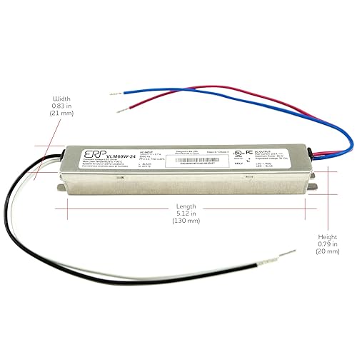 Miniatura 2 de ERP VLM60W-24 voltaje constante DC Power Compact LED Driver 24V 2.5A 60W UL Clase 2 para iluminación LED