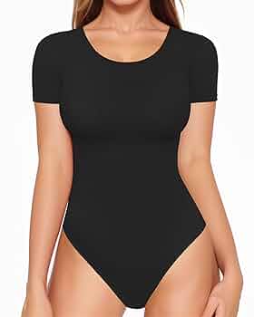 Body Donna Maniche Corte ALGALAROUND - Doppia Fodera, Morbido Ed Elasticizzato