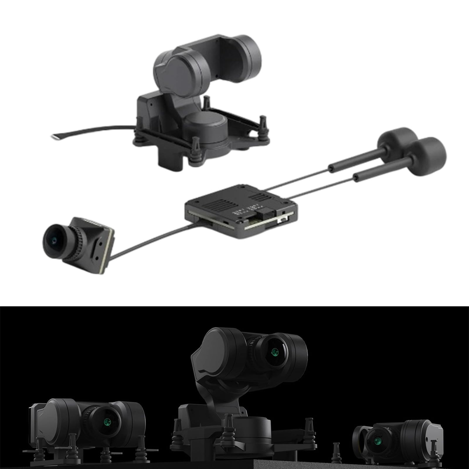 Accessorio per droni Portatili da Viaggio Accessorio cardanico FPV dedicato con Piccola Struttura Pieghevole e Accessori per droni per Fotografia Aerea Piccole Dimensioni
