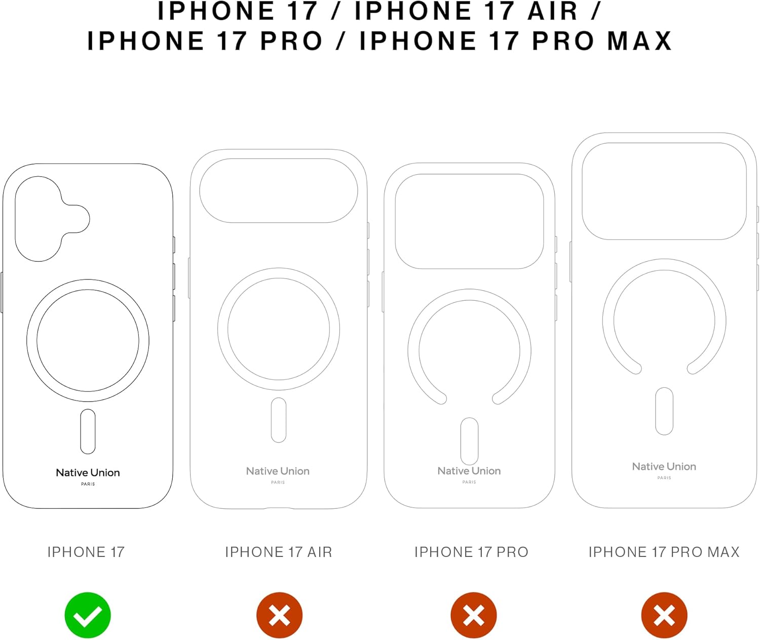 Native Union (Re Clear Case – Transparent Anti-Yellowing Case – MagSafe Compatible with Built-in Magnets – Recycled Materials – Ultra-Durable with Military Grade Drop Protection for iPhone 17