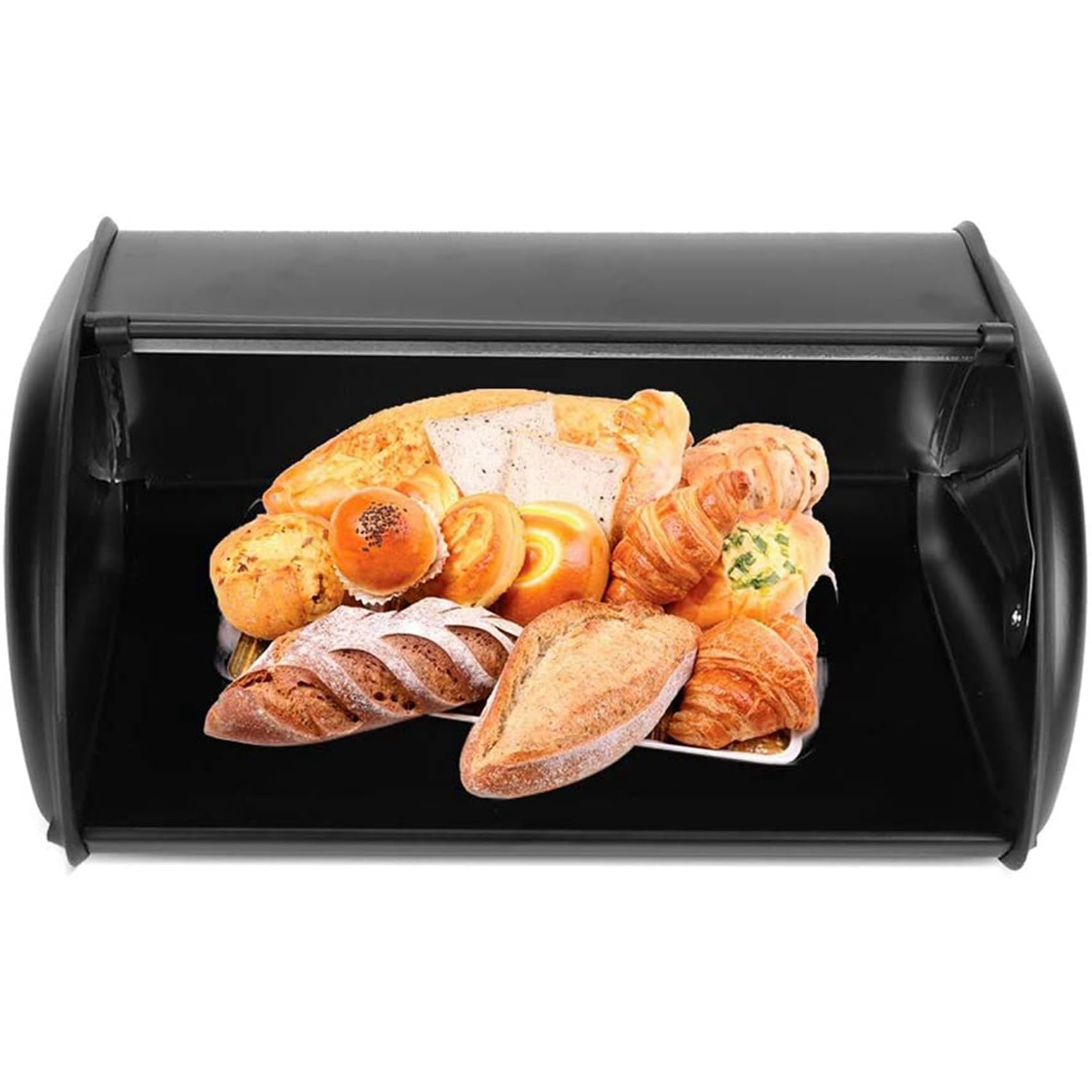 2 x chlebak, duży pojemnik na pieczywo z metalu, uchwyt na pojemnik do przechowywania w kuchni, organizer do przechowywania 3,1-4 l