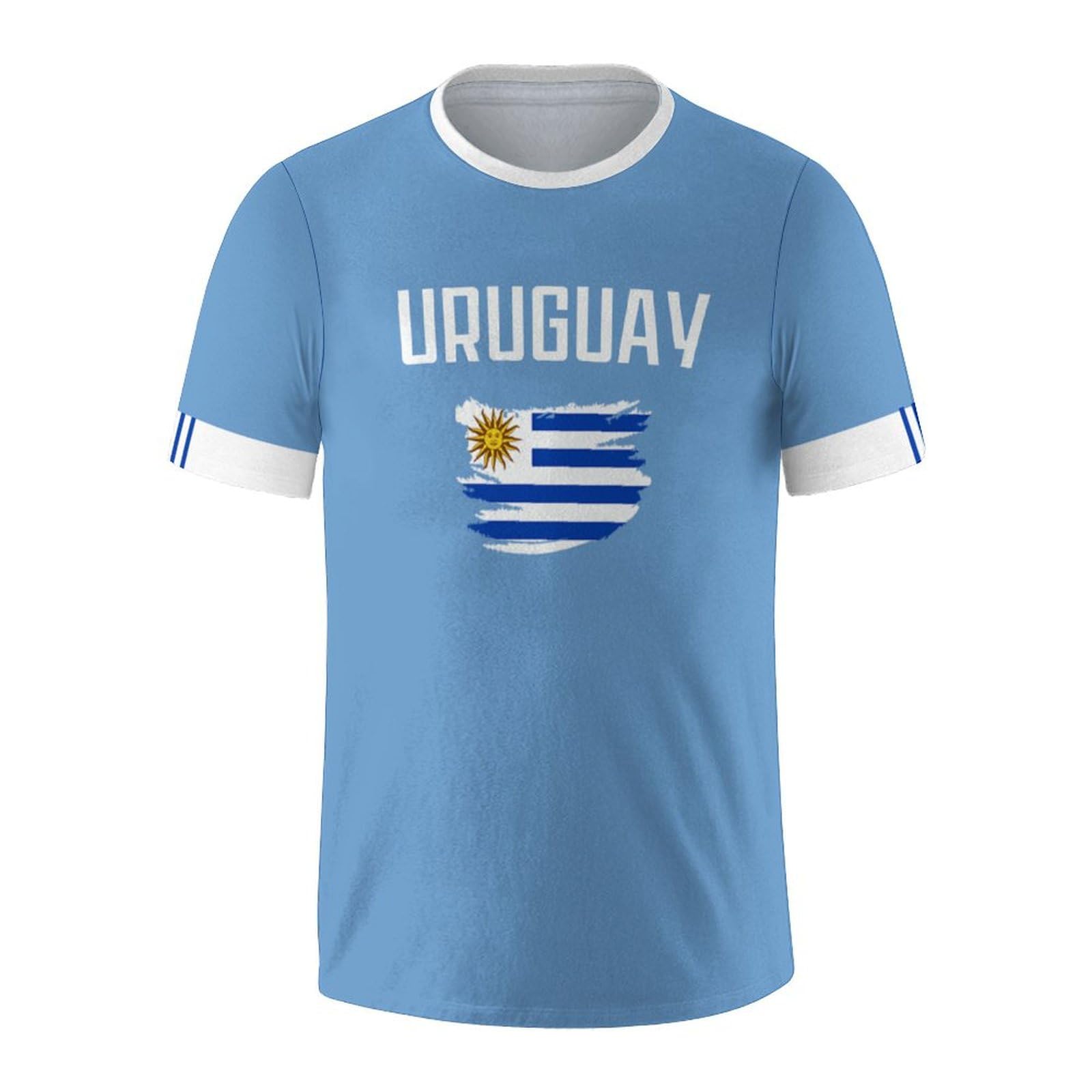 Soccer National T-Shirt Uniforms Printing Short Sleeve Shirts for Men Fans Apparel Gifts S-2XL, For U-ru-guay, L