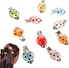 Cute Hair Clips - Ladybug Clamp - Luminous Hair Clothes Clips Decor for Girls Teens Women School Backpack Date Party Outdoor Kids
