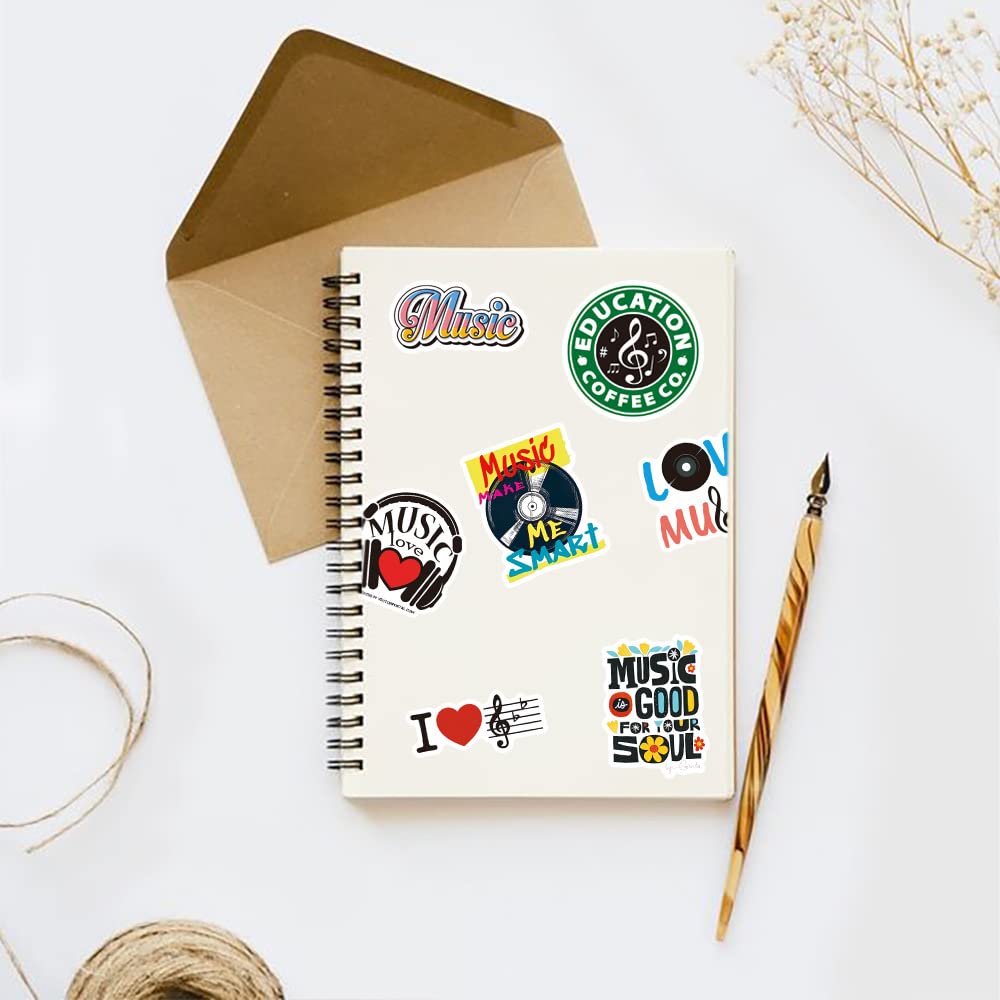 110 Adesivi Di Strumenti Musicali Per Laptop, Bottiglie, Chitarra – Impermeabili, Multicolore, Fai Da Te E Decorazioni, Regalo Per Musicisti - 5