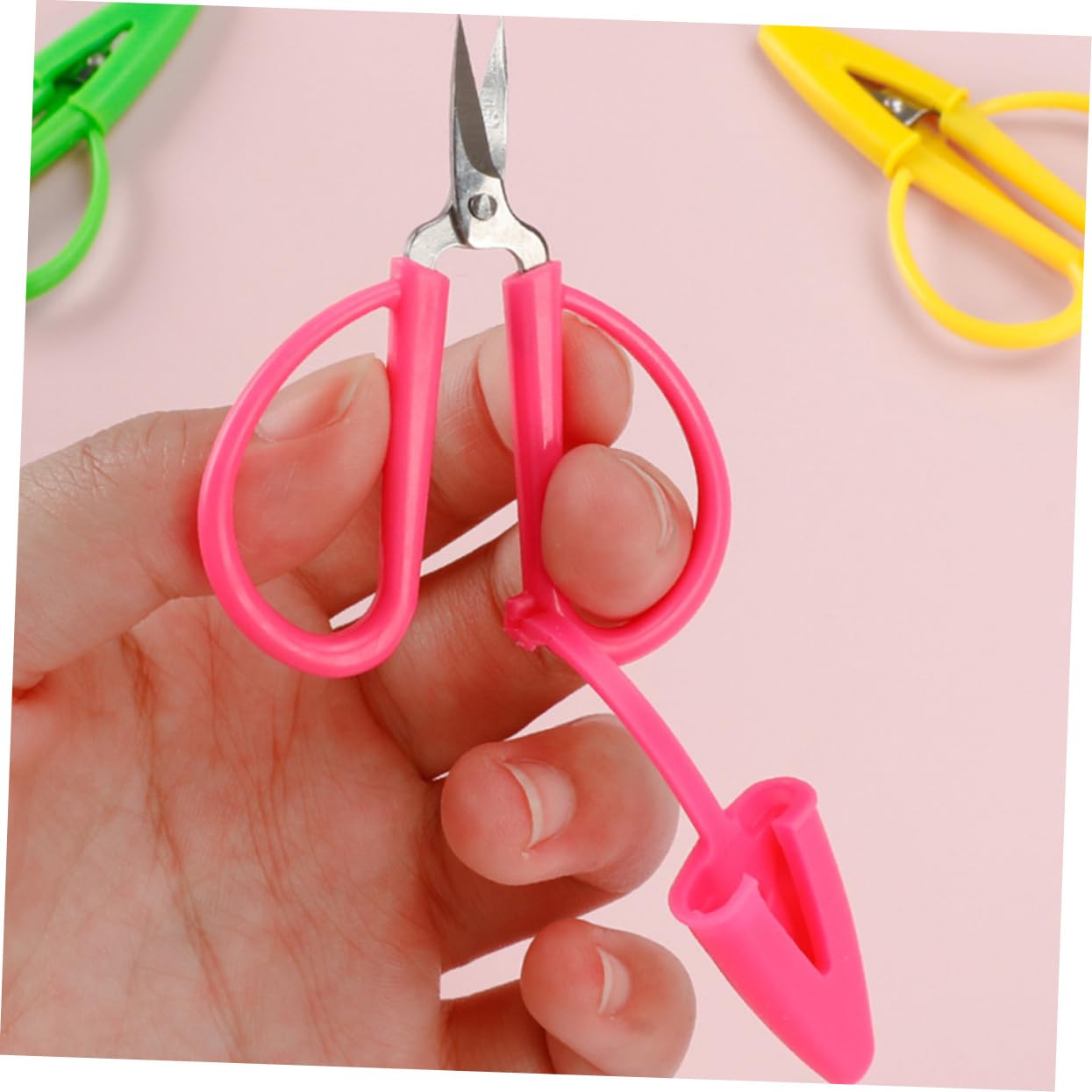 TEHAUX 30piezas Mini Tijeras De Seguridad Con Funda Protectora Tijeras Para Manualidades y Bordado Para Coser y Viajar