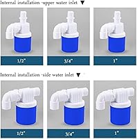 Vista 2 de 1PC 1/2Inch 3/4" 1" Water Tower Tank Pool Level Controller Automatic Buoyancy Valve Replenishment Switch Float(1/2",SIDE WATER INLET_INTERNAL