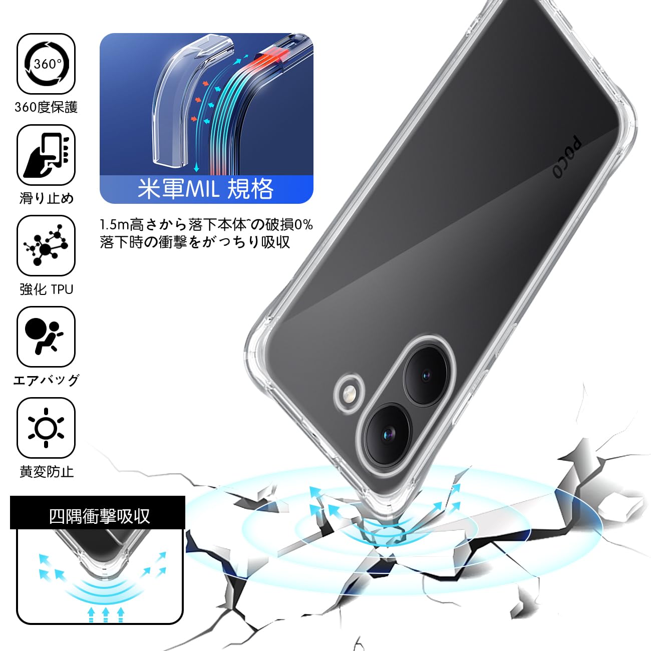 Amazon.co.jp: Xiaomi POCO X8 Pro 専用クリア ソフト シリコン TPU