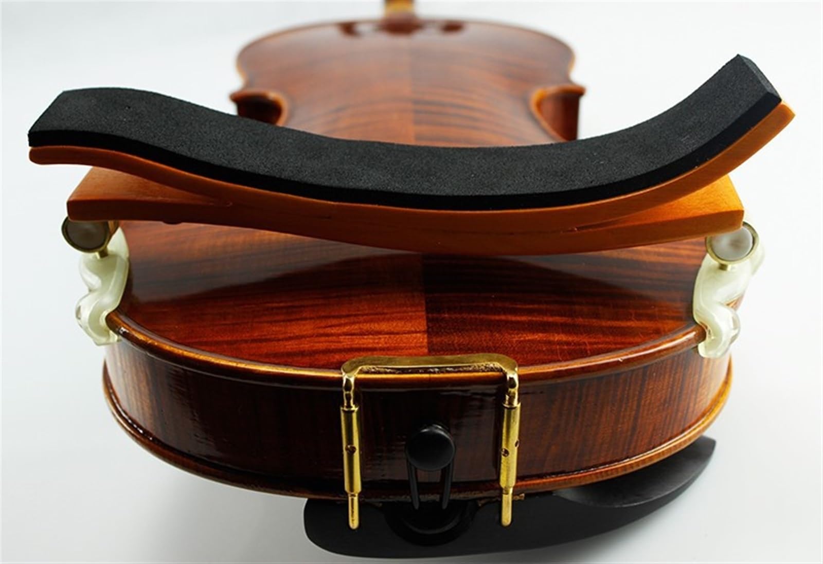 Accesorios para violín Nuevo Reposabrazos de violín de madera maciza, hombrera ajustable, reposapiés de violín, garras de silicona, esponja fina (Color : 3/4 4/4)