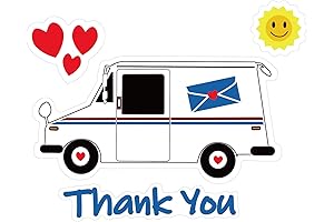 Delighted Mailbox Expresses Gratitude: Thank You Mailbox Sticker Decal