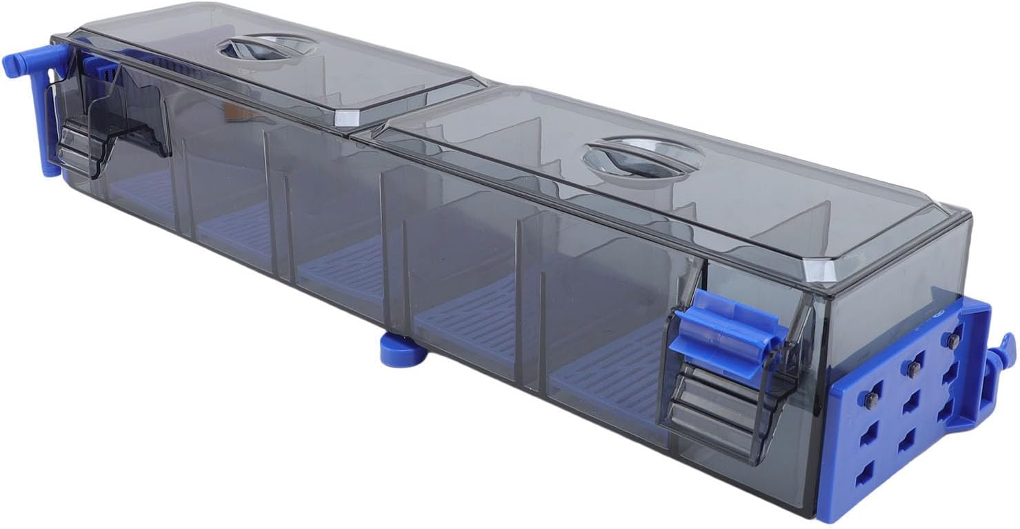 Cryfokt Aquarium Filter, Aquarium Filtration with 5 Lattice, 3 Gears Adjustable Buckle, Low Tone Run, Easy to Install, Versatile Hang On Aquarium Filter for Various Aquarium Sizes (US Plug 110V)