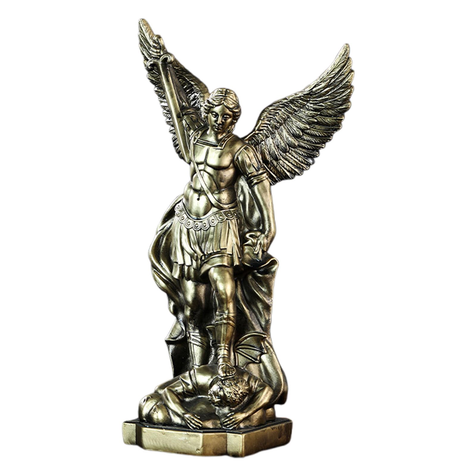 Statue Décorative Archange sur Autel Domestique et Étagère pour Ambiance de Noël Chaleureuse