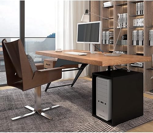 Miniatura 2 de Escritorio para computadora de madera maciza para oficina en casa, escritorio de estudio, estación de trabajo con cajones y gabinete de