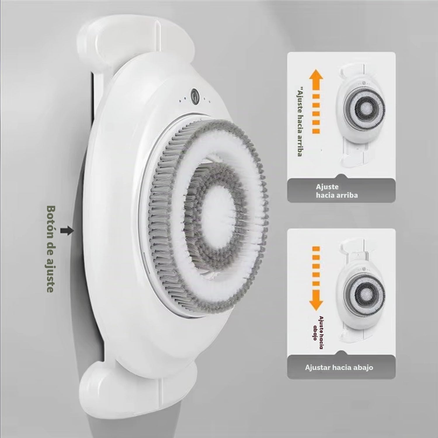 Cepillo de baño eléctrico inteligente montaje en pared artefacto para frotar la espalda altura ajustable con giratorio 360 herramienta recargable limpieza masaje y exfoliación spa casa