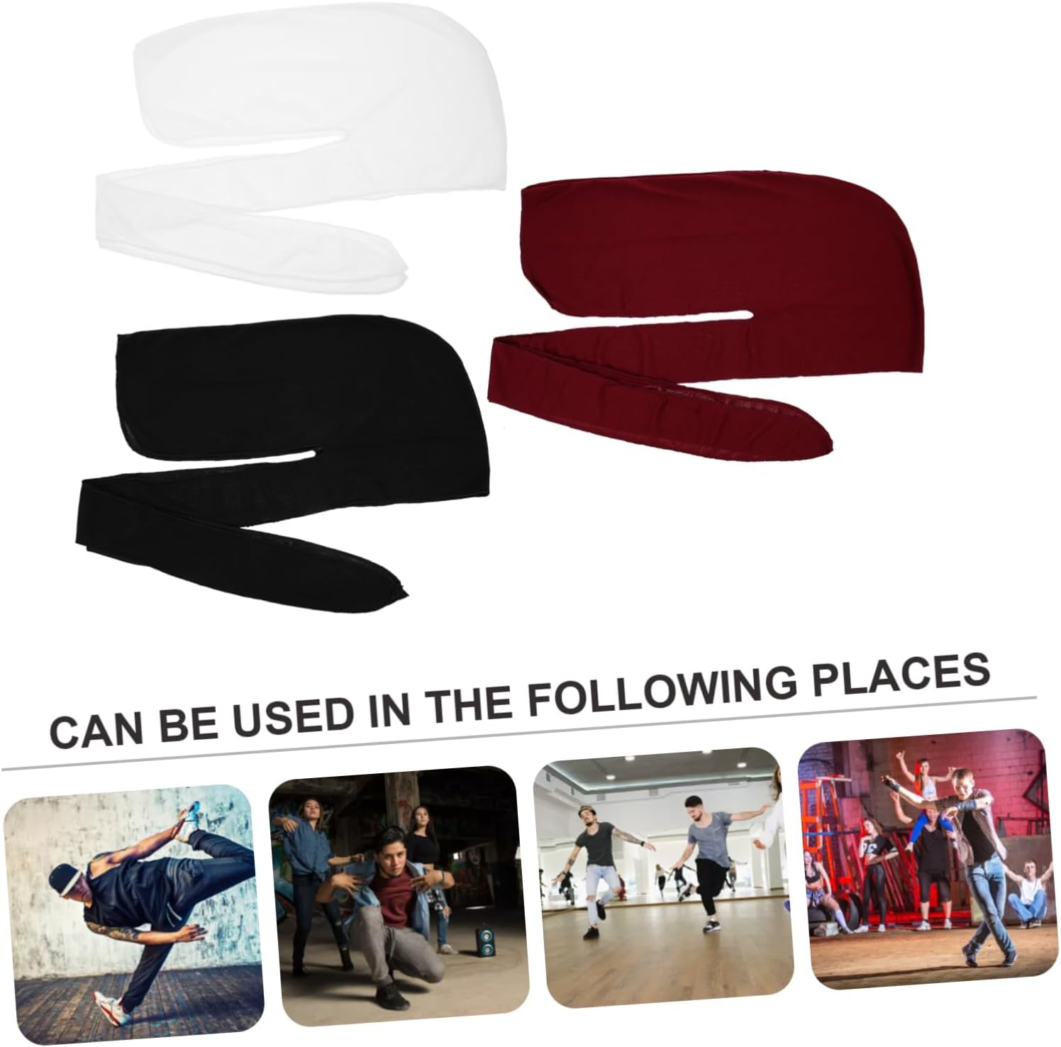 Baluue Hip-hop Turban Ladies Headbands Headwear Hats for Men Tail Ladies Hats Beanie Head Wraps for Women Hat
