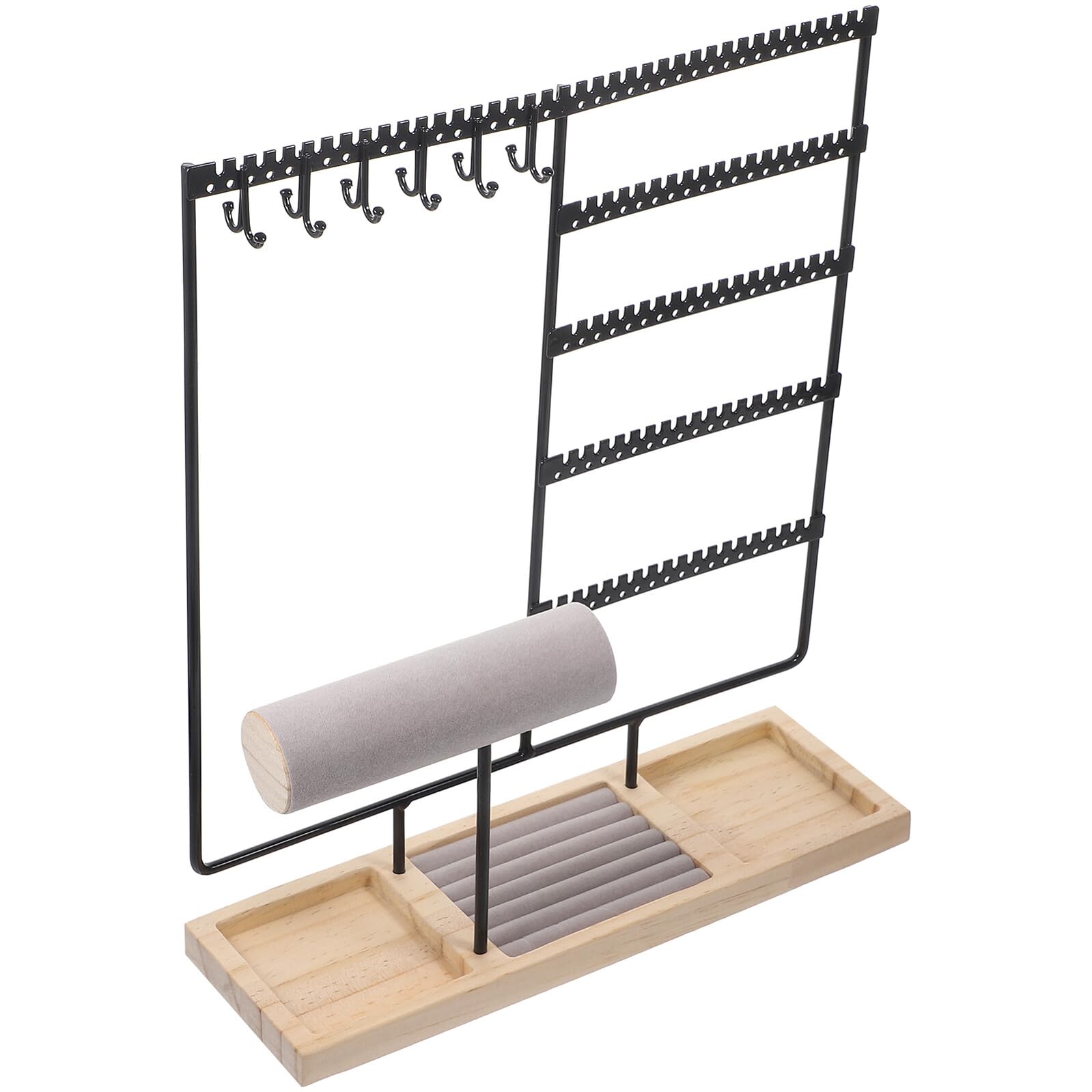 Espositore Gioielli con Base Organizer per Collane e Bracciali Supporto Stabile per Gioielli da Design Nero