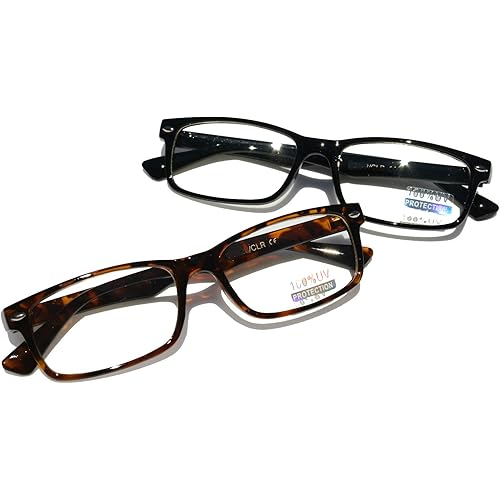 V.W.E. Casual Fashion Horned Rim Rectangular Frame Clear Lens Eye Glasses