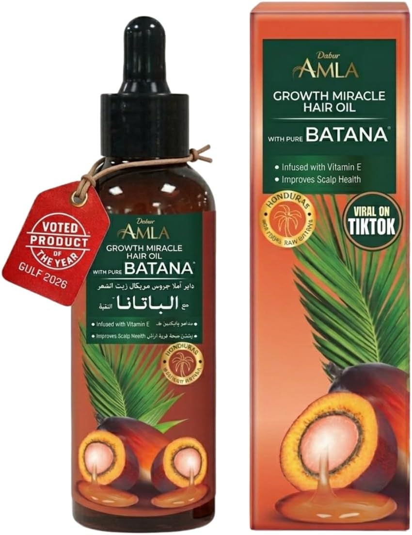 Dabur Amla Pure Batana Growth Miracle Hair Oil 95ml | With 100% Raw Batana & Vitamin E | Promotes Hair Growth, Prevents Hair Loss & Thinning | Improves Softness and Enhances Shine
