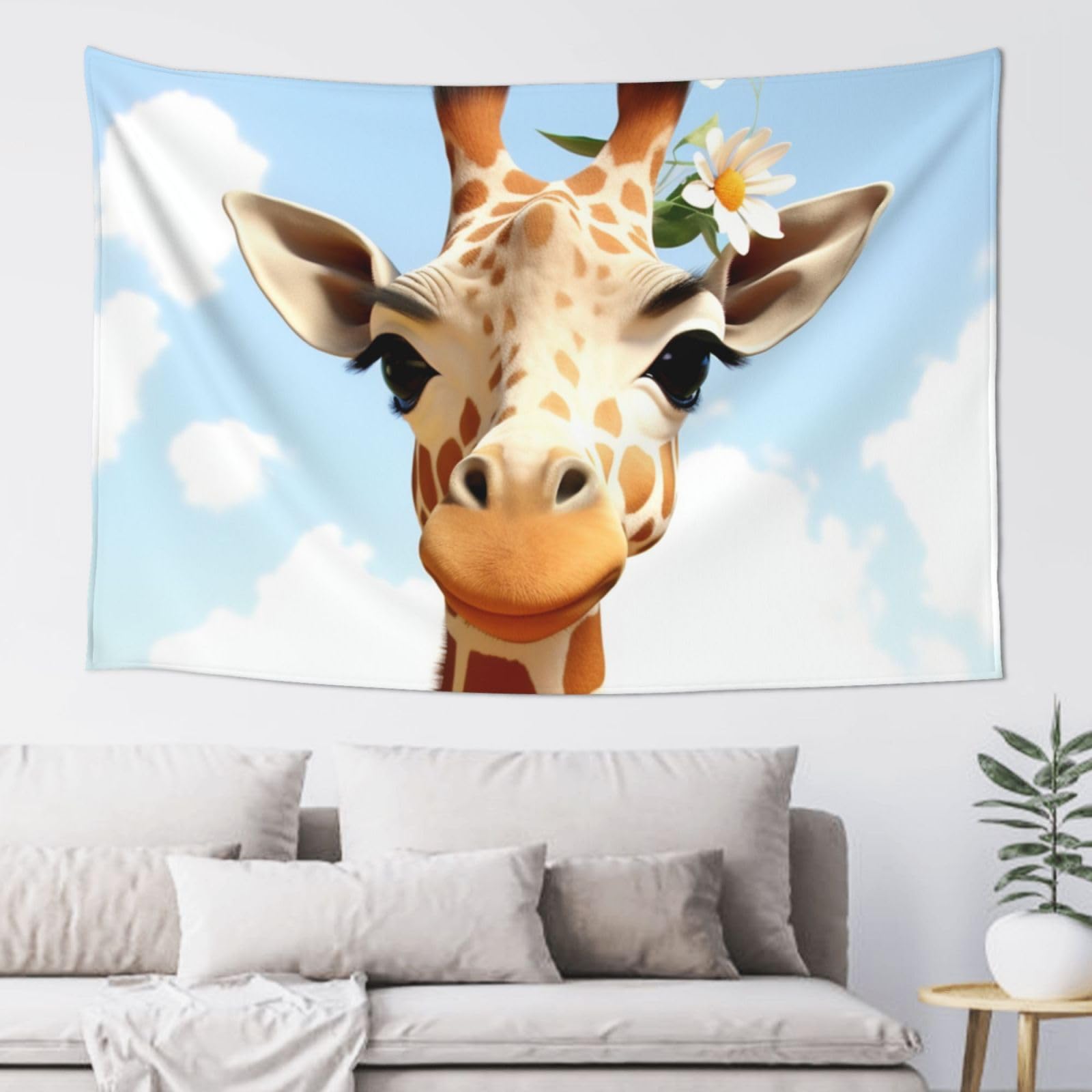FodPand Giraffe Tapestry Dorm Decor, Wall Backdrop Aesthetic Tapestries Hanging Banner for Bedroom, Modern Wall Art Poster Blanket, Home Decor Wall Tapestry 60"x40"